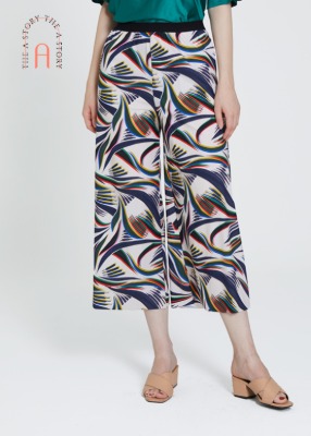 [THE A STORY] S/S Plant Print Superwide Pants (ACMDPW16)_NV