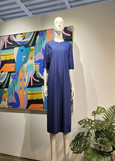 (Diastory) Short-Sleeved Solid Dress (CDMDDF01)